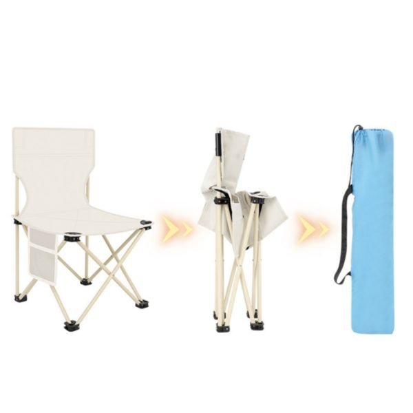 White Large Foldable Portable Outdoor Sports Chair - 图片 3