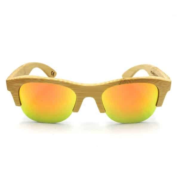 Half Frame Bamboo Sunglasses - 图片 3