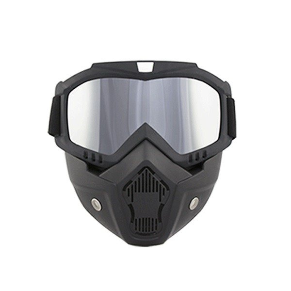 Vintage Harley Skull Windshield Mask Outdoor Riding Protective Goggle - 图片 3
