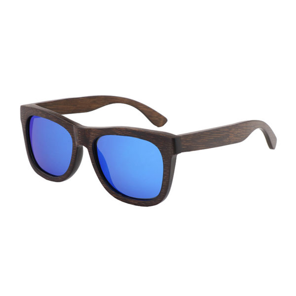 Bamboo Wood Frame Cycling Sunglasses - 图片 3