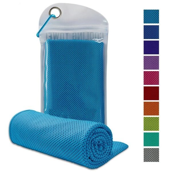 Full Print Cooling Towel with Carabiner Bag and Buckle - 图片 3