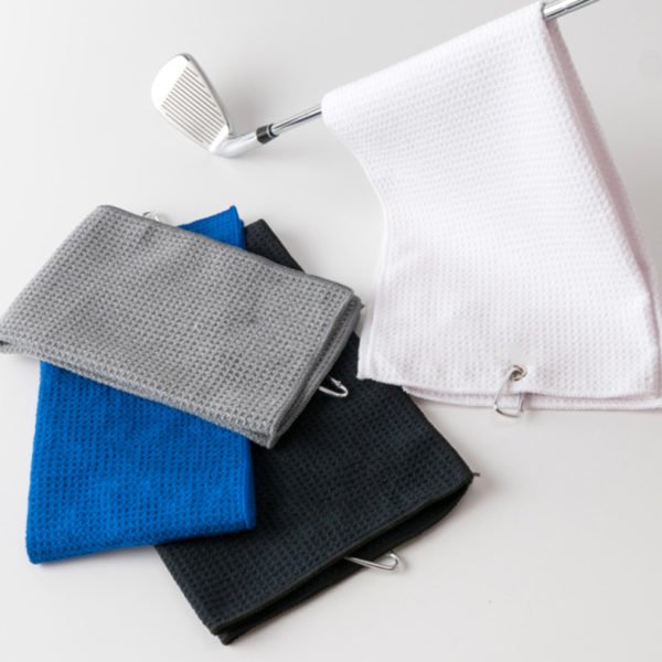 Microfibe Fabric Golf Towel with Carabiner - 图片 3