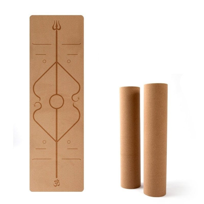 Rectangular Cork and Natural Rubber Yoga Mat - 图片 3