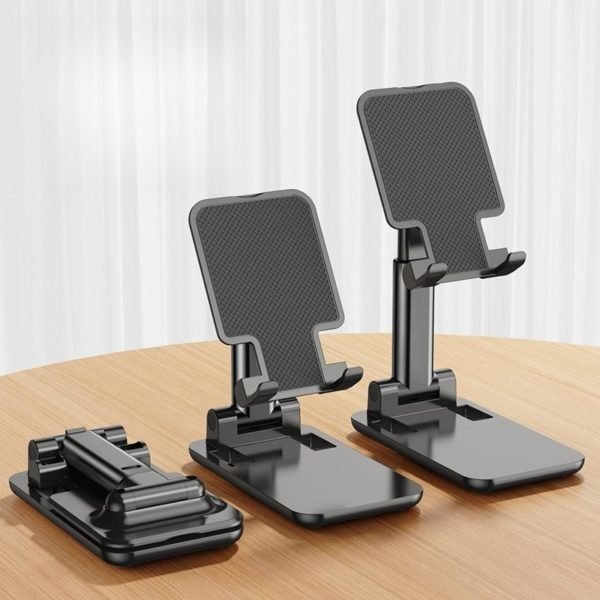 Multicolor Metal Retractable Foldable Phone Stand Holder With Non-slip Pad - 图片 3