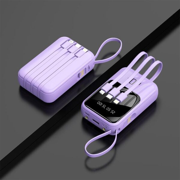 Mini Power Bank 20w Fast Charger With 4 Cables - 图片 3