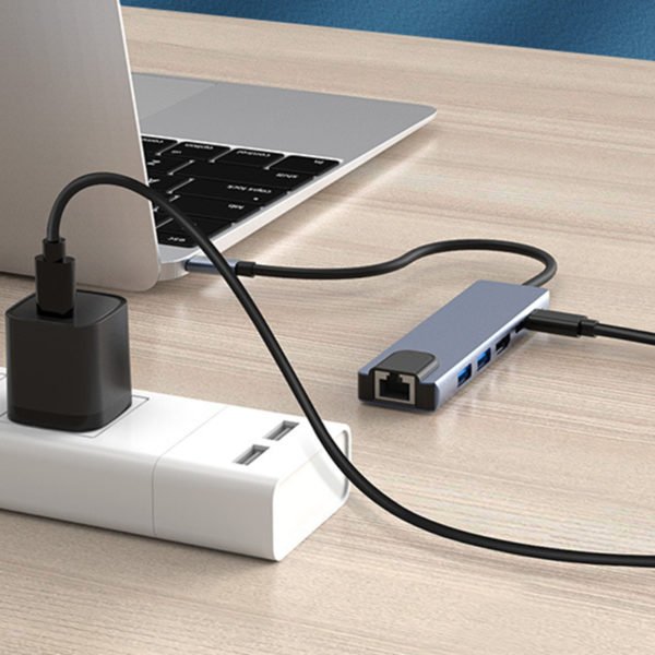 6 in 1 Laptop Docking Station Multiple Function Type C Hub - 图片 3