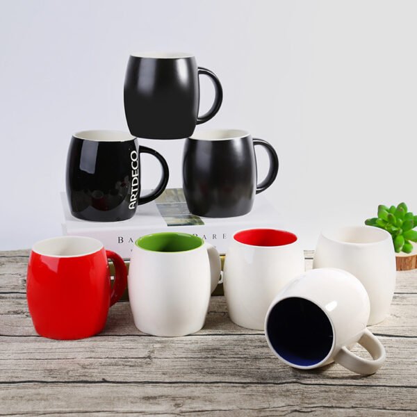 Creative Wine Barrel Mug With Big Belly 13oz - 图片 3