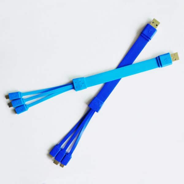 3-in-1 Colorful Spaghetti Charging Cable - 图片 3