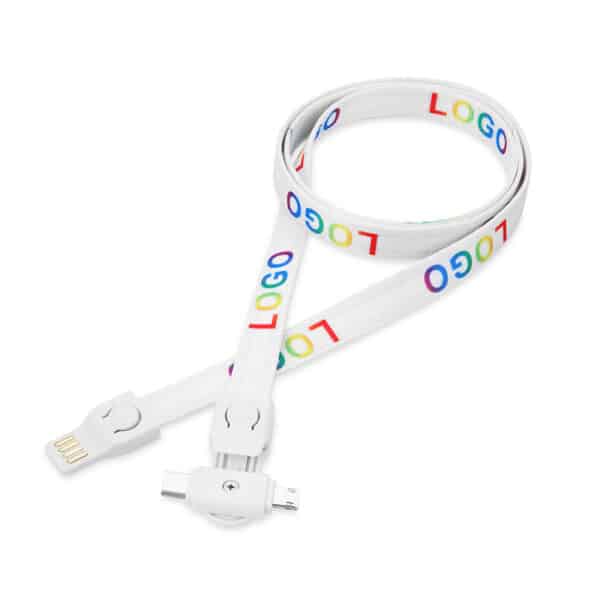 Nylon Lanyard 3-in-1 Charging Cable - 图片 3