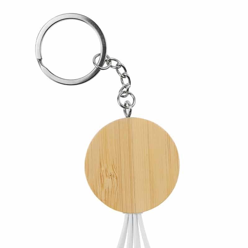 Round Wood Cell Phone Charging Cable - 图片 3