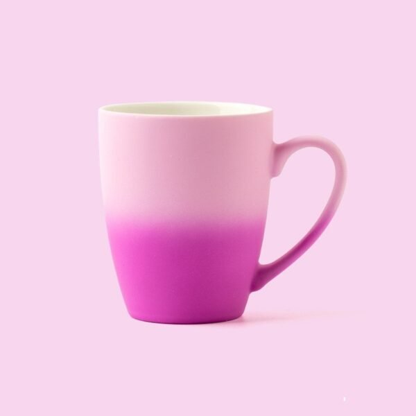 Stylish Gradient Ceramic Mug with Love Handle 12OZ - 图片 3