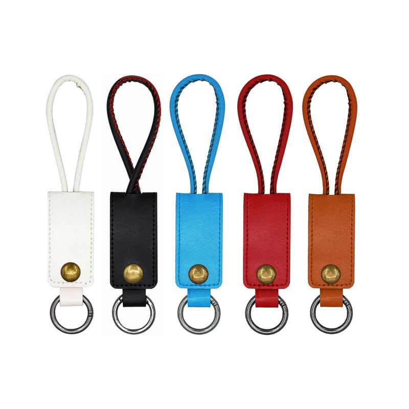 PU leather Charging Cable with Keychain - 图片 3