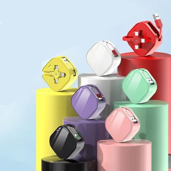 Retractable 100W Super Fast 4-in-1 Charging Cable - 图片 3