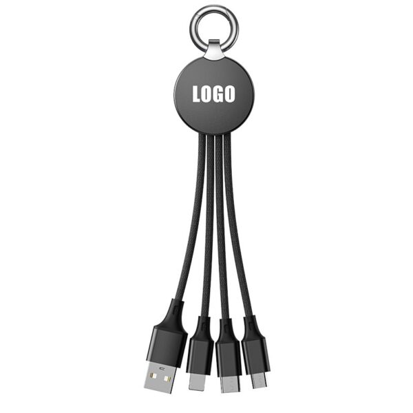 Creative 4-in-1 Charging Cable with Lumious LOGO - 图片 3