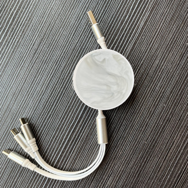 Cloud Texture 3-in-1 Retractable Charging Cable - 图片 3