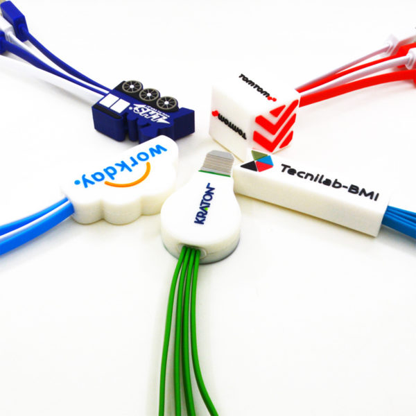 Customized Shape 2D 3D Soft PVC Charging Cable - 图片 3