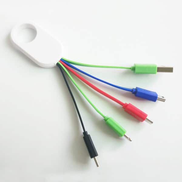 Multi Colors 5-in-1 Charging Cable Keychain - 图片 3