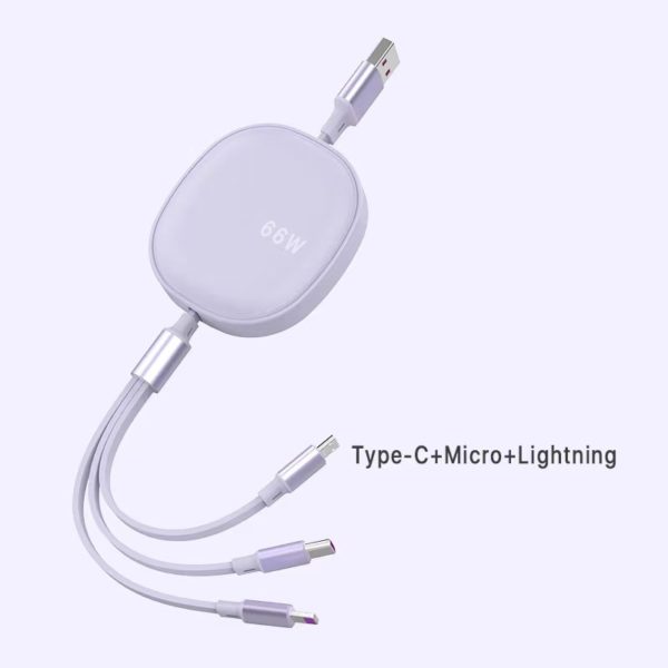 Retractable 66W Super Fast Charging Cable - 图片 3