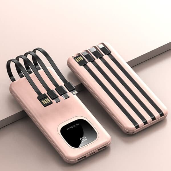 Fasting Charging 10000mAh Power Bank with Cable - 图片 3