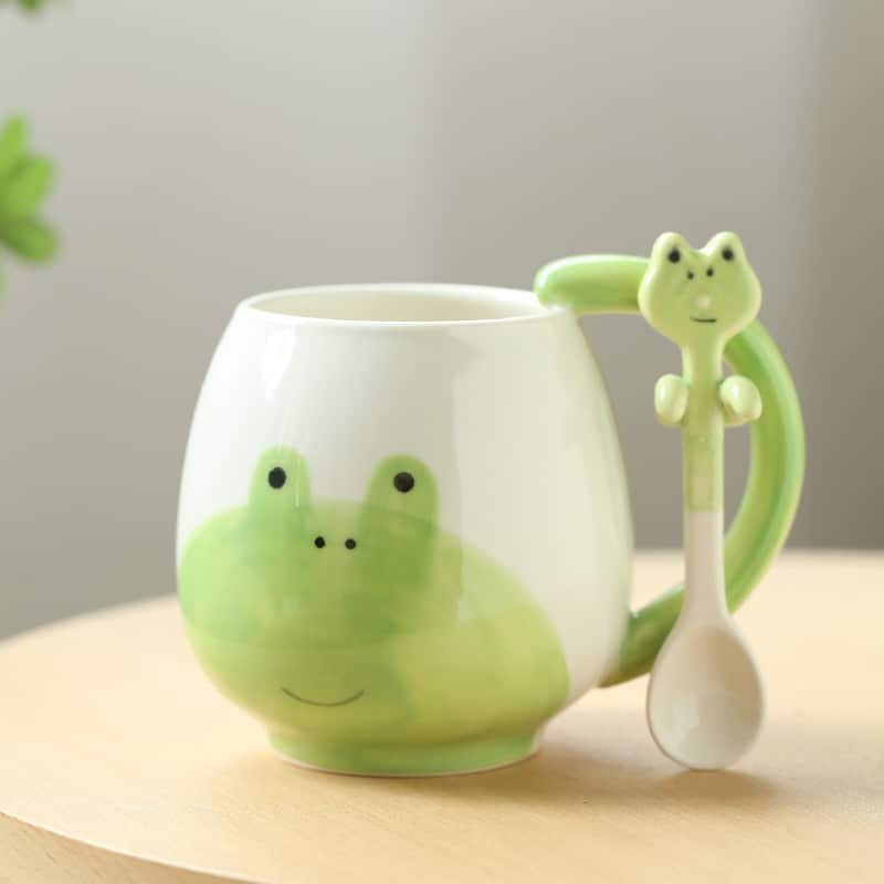 Frog-Themed 13oz Ceramic Mug - 图片 3