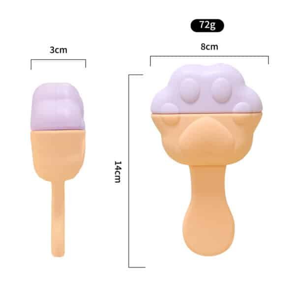 Cat Paw-Shaped Facial Ice Pack with Handle - 图片 3