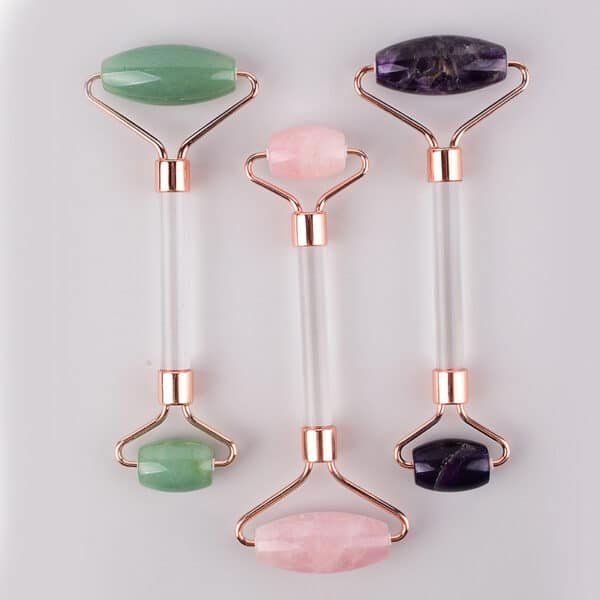 New Customized Pink Crystal Roller Massager - 图片 3