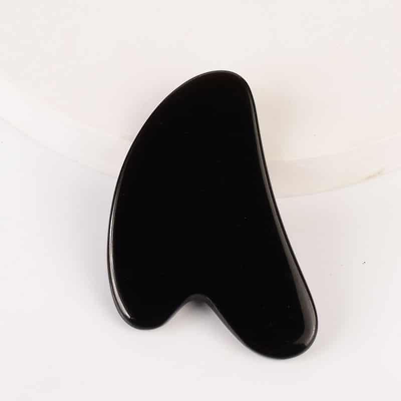 New Heart-shaped Black Obsidian Gua Sha Massager - 图片 3