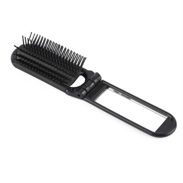 Folding Hair Comb With Mirror Set - 图片 3
