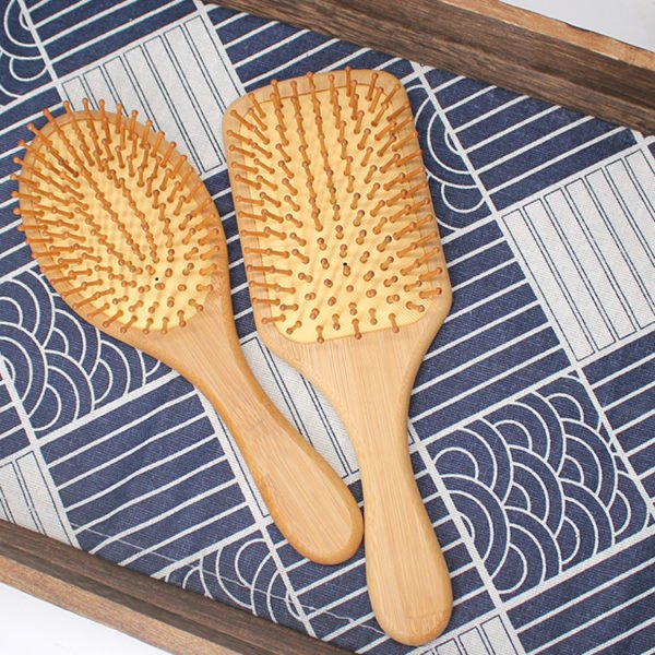 Bamboo Spa Massage Hair Comb - 图片 3