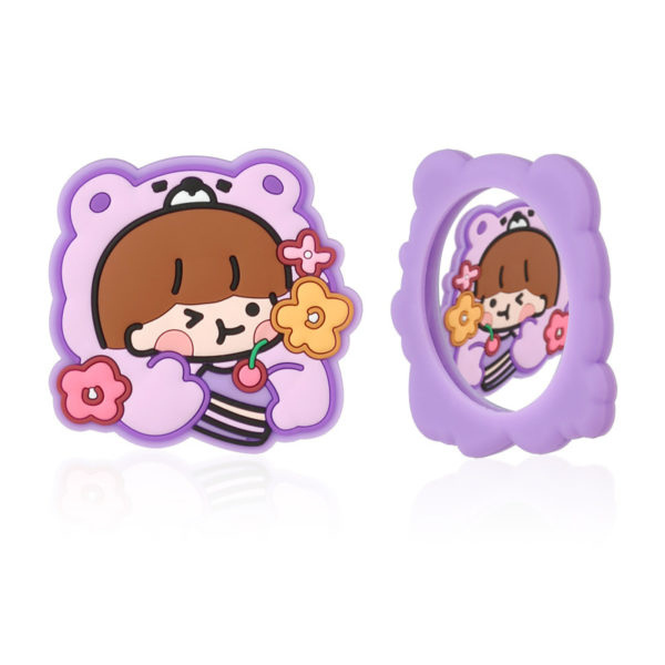 Custom Portable Silicone Mirror of Cartoon Character Shape - 图片 3