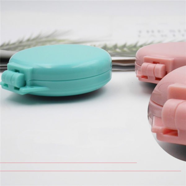 Round Compact Hair Comb with Mirror - 图片 3