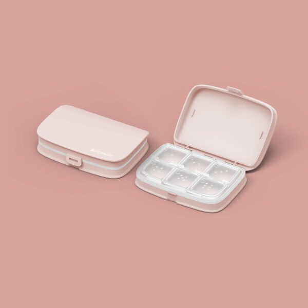 Mini Portable 6-Compartment Pill Box - 图片 3