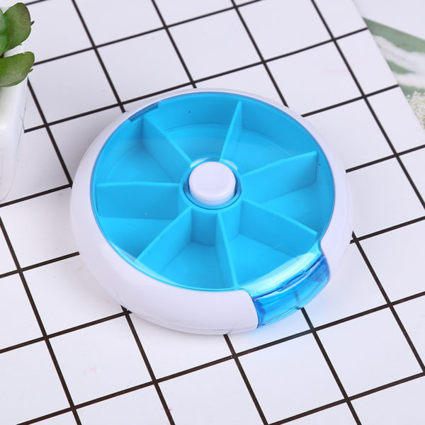 Seven-compartment Rotating Plastic Pill Box - 图片 3