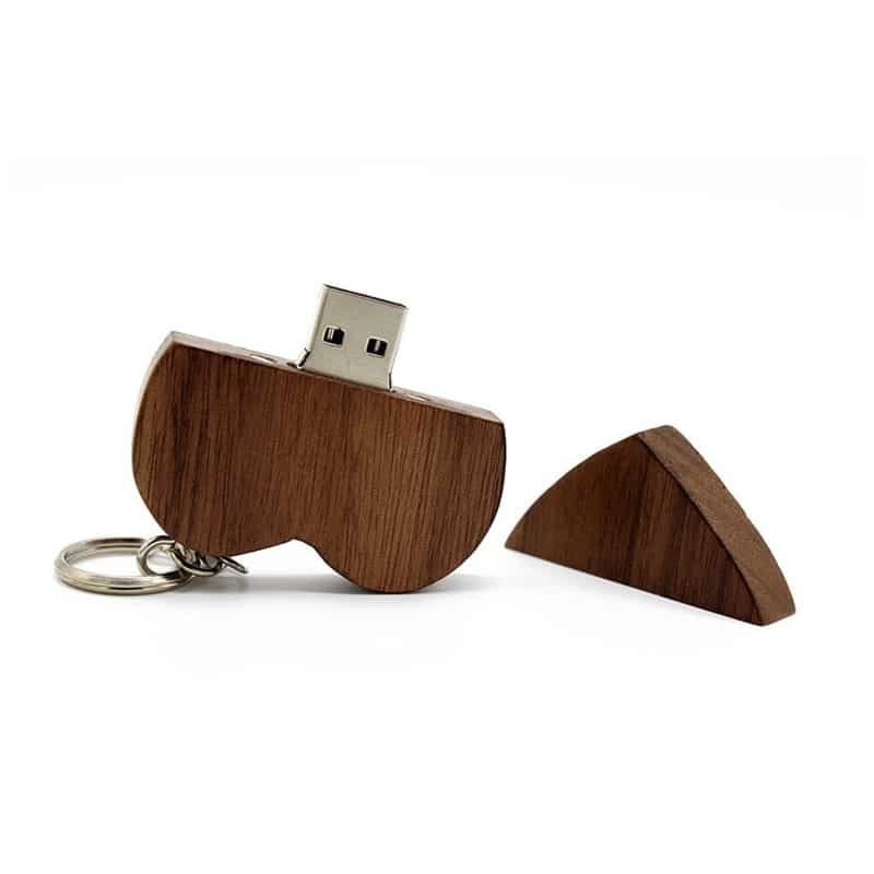 Heart Wooden USB Flash Drive - 图片 3