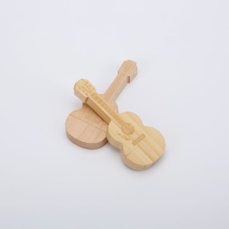 Wooden Guitar USB Flash Drive with Logo - 图片 3