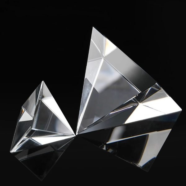 Pyramid Shaped Clear Acrylic Paperweight Decoration - 图片 3