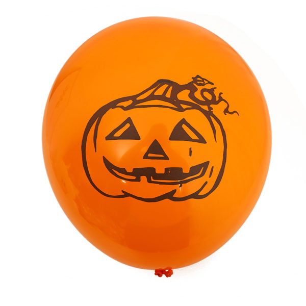 Orange 12 inches Halloween Pumpkin Balloons Cat Balloons for Party - 图片 3