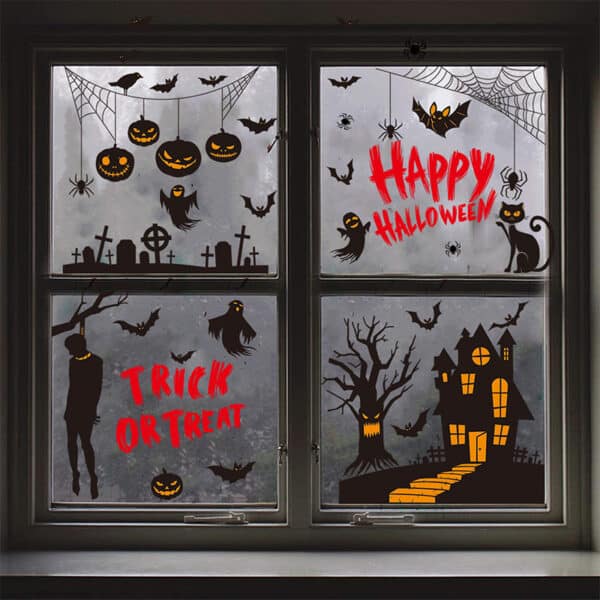 Halloween Trick or Treat Customizable Static Window Clings - 图片 3