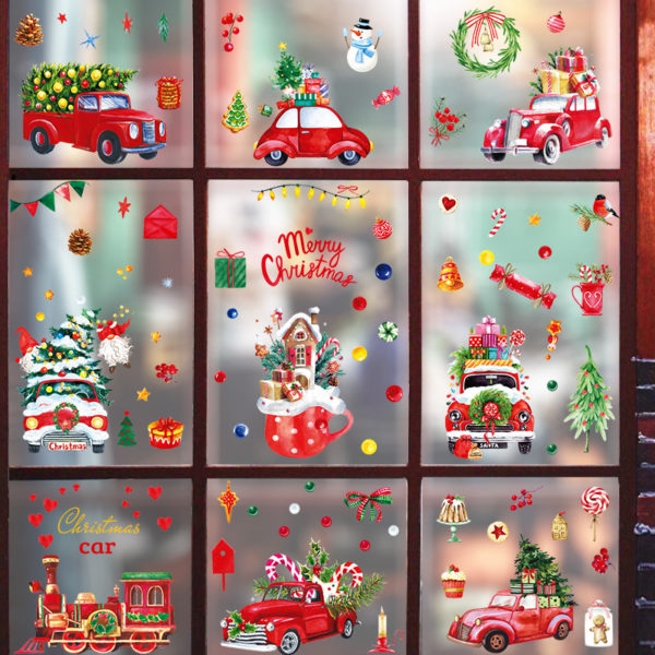 Christmas Reuseable Static Window Sticker Decals - 图片 3