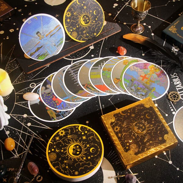 Round PVC Waterproof Tarot Cards - 图片 3
