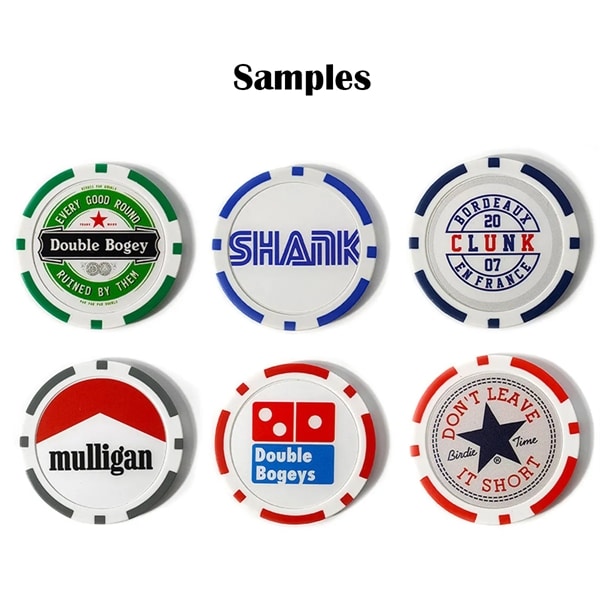 Poker Chip Golf Ball Marker with Logo - 图片 3