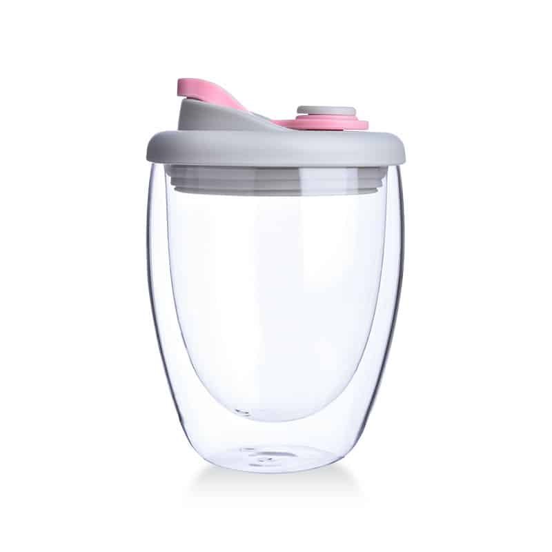 Double Insulated Clear Glass Egg-shaped Cup 15OZ - 图片 3
