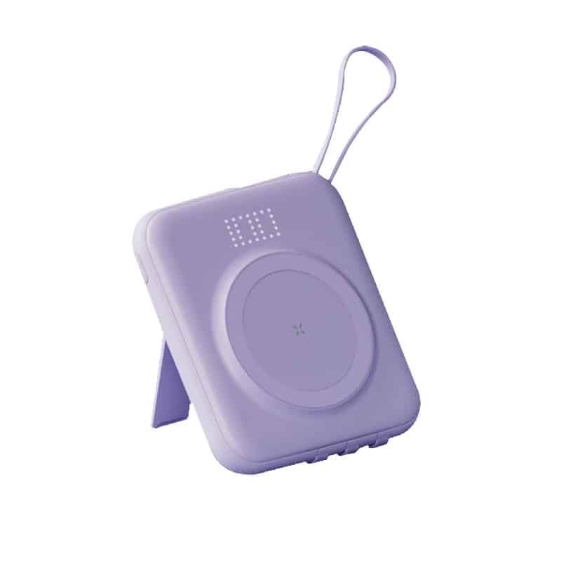 10,000mAh Compact Portable Wireless Power Bank with Holder - 图片 3