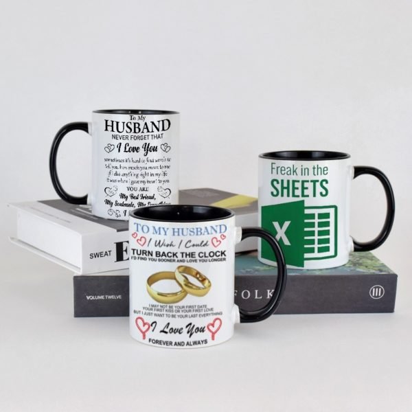 Colored Stoneware Mug With C-Handle - Image 3