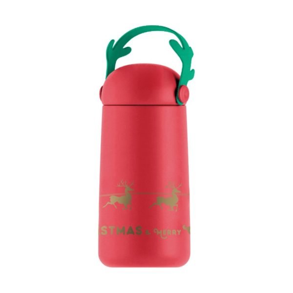 Cute Cartoon Christmas Antlers Stainless Steel Insulated Mug - 图片 3