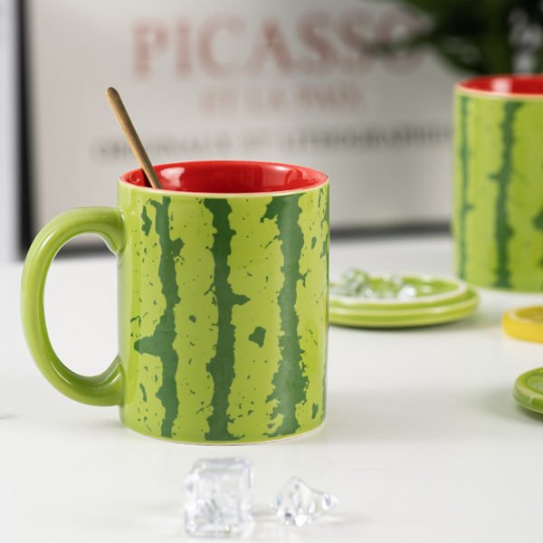 Trendy Watermelon Ceramic Mug 12OZ - 图片 3