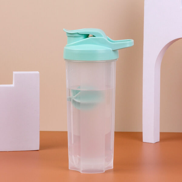 Semi-Transparent Sports Shake Protein Bottle - 图片 3