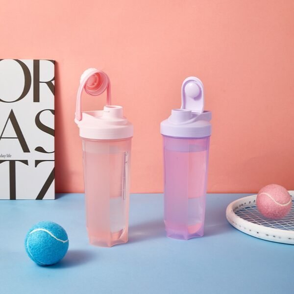 Simple Protein Powder Shaking Cup Sports Plastic Shaker Customized Logo - 图片 3