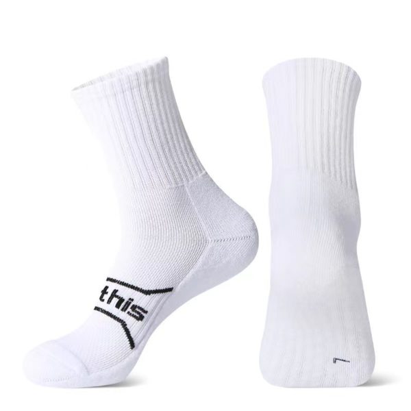 Pure Color Sport Crew Socks - 图片 3