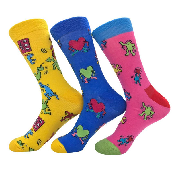 Over All Design Woven Cotton Socks - 图片 3